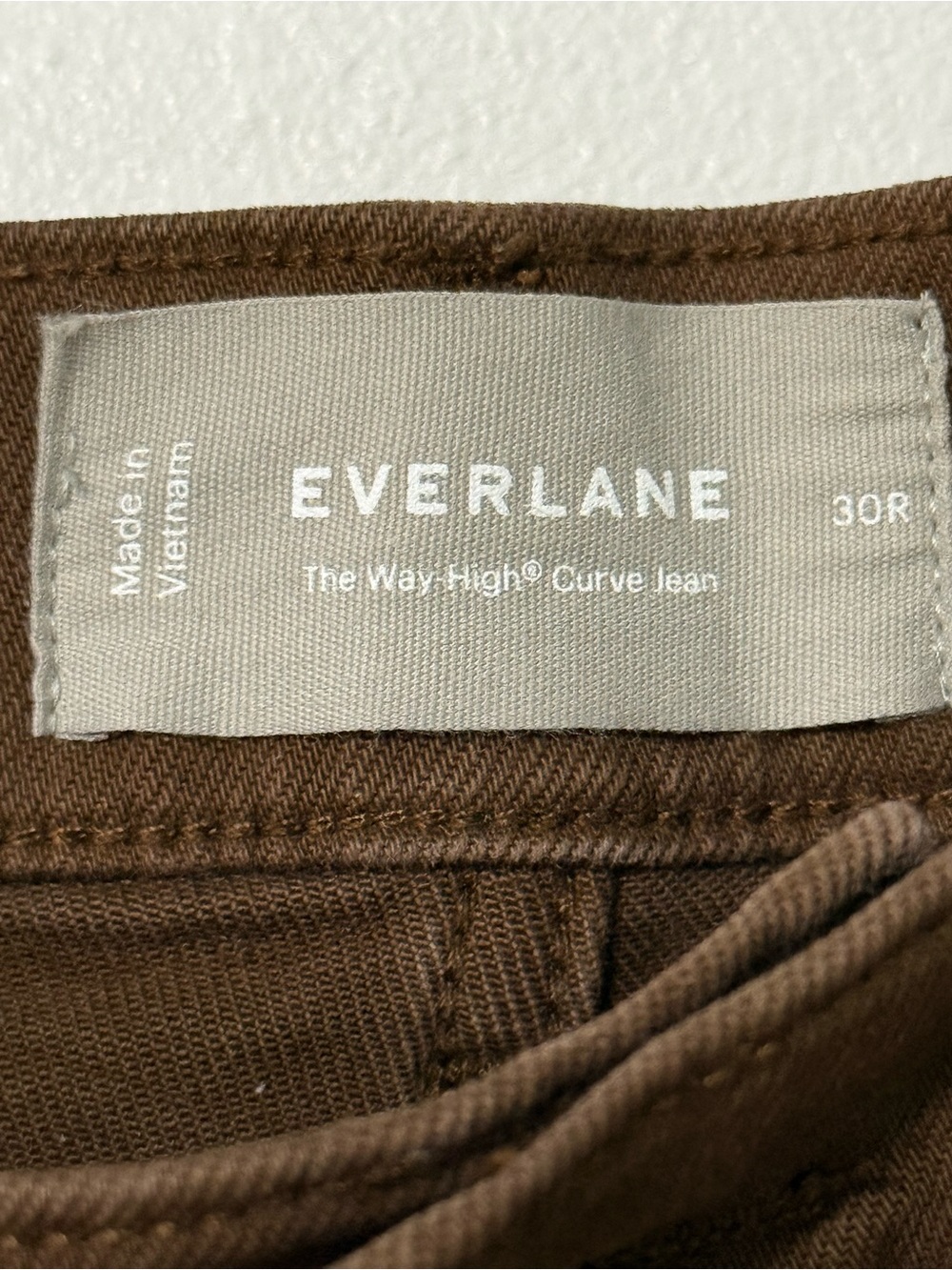 Everlane The Way-High® Curve Jean Brown Barrel-Leg High-Rise Jeans 30R - Picture 4 of 9